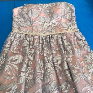 City Studio Juniors Pink & Gray Dress